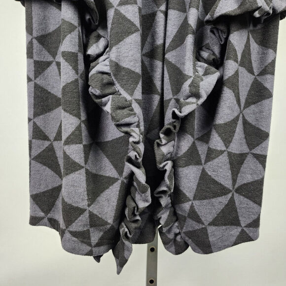 Amma Black & Grey Ruffle Maxi Skirt Size M - Picture 5 of 8